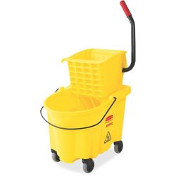 Rubbermaid 748018YW Wavebrake 26-Quart Side Press Mop Bucket & Wringer Combo, Yellow