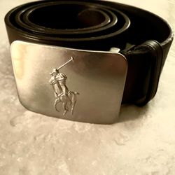 Men’s Polo Ralph Lauren Silver Buckle Belt