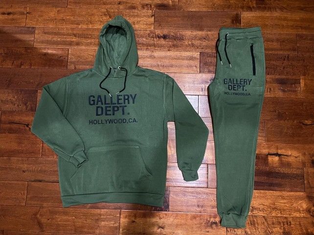 Gallery Dept Jogger Set Olive Green Color