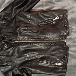 Ladies Lightweight Leather Jacket Sz Lg