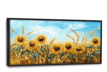 Olivine Sunflower Large Wall Art, 60"x30"
