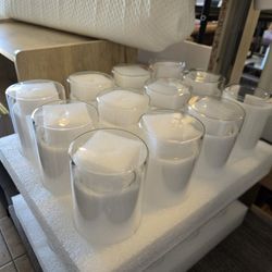 24 Pcs Glass Cylinder Vases Clear Flowers Vase Decorative Candles Holders Table Centerpieces 5" & 6"