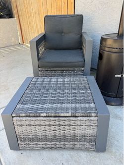 Reclining chair and foot stool