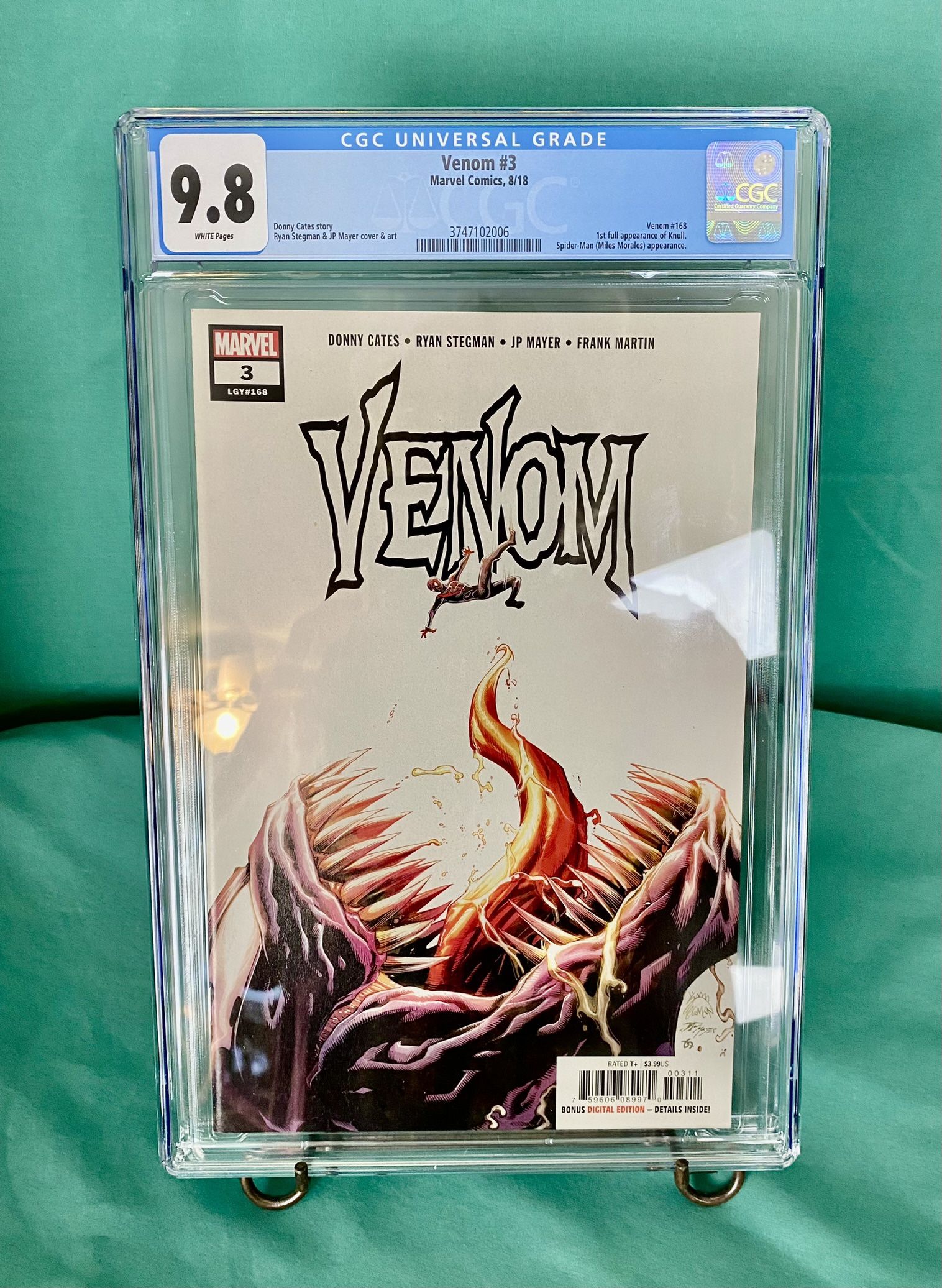 Venom 3 First Appearance Knull Cgc Graded 9.8 Mint Plus