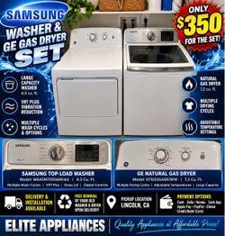Samsung Washer & GE Gas Dryer Set