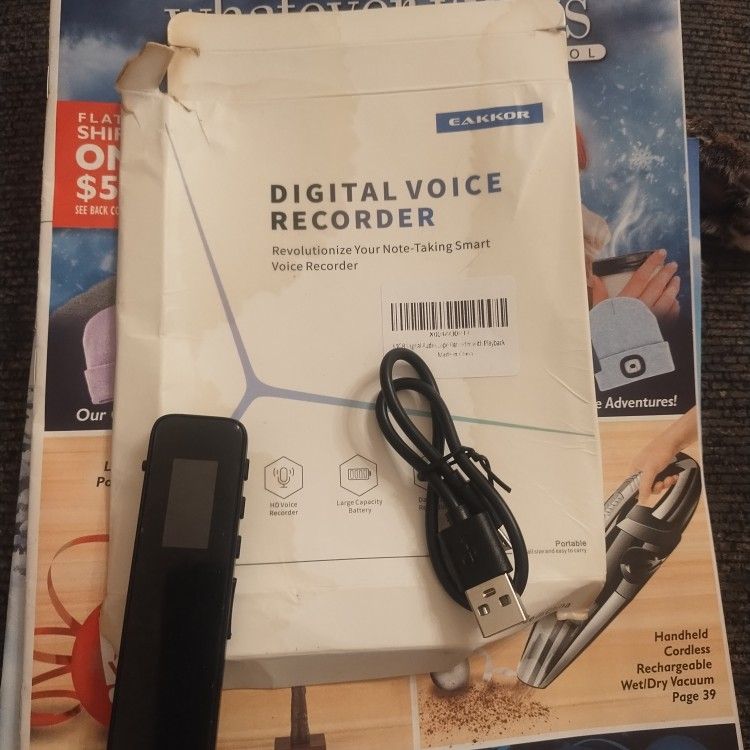 Brand new digital voice recorder you can record messages or anybody trying to threaten you or whatev