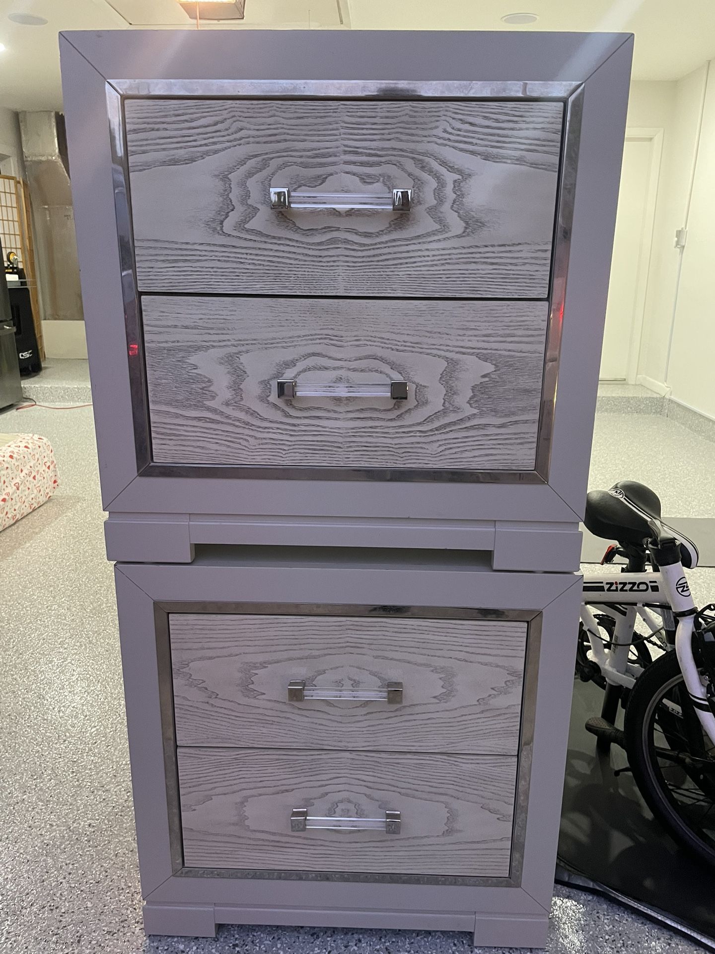 Queen Size Bed Frame + 2 Matching Night Stands 