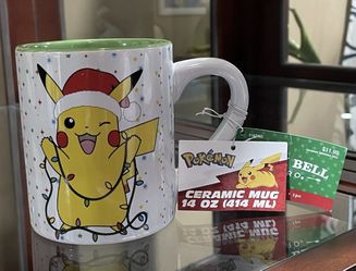 Pokemon Pikachu Holiday Christmas Lights Santa Coffee Mug Tea Cup 14 Oz NWT