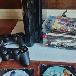 Playstation 3 bundle with 8 games and controllers