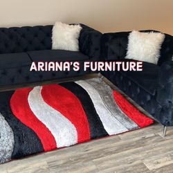 New Velvet Sofa Loveseat (black,grey Available)