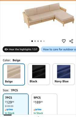 7 piece patio cushion set