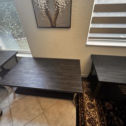 Coffee Table cocktail table  And 2 Side Tables Set sidetable