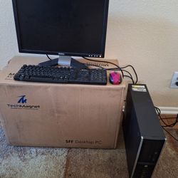 HP Computer and Dell Monitor 