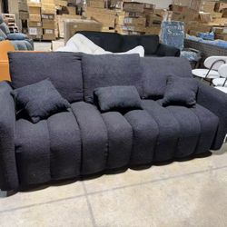 Brand New 78" Modern Sofa Couch, Comfy Deep Seat Teddy Cloud Sofa, Upholstered 3-Seater Boucle Couch, Oversized Loveseat for Living Room, Bedroom, Off