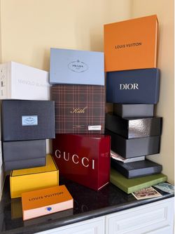 Various designer brand empty boxes