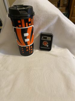 Cincinnati Bengals Cup And Butane Lighter