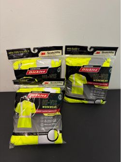Genuine Dickies Men's Hi-Vis Short Sleeve Safety Tee with 3M™ Scotchlite™ Reflective Taping
