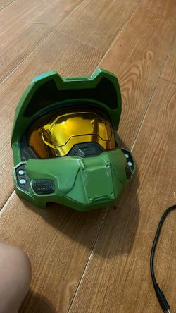 Halo Master Chief Costume Mask And A Pretend Gun From Halo