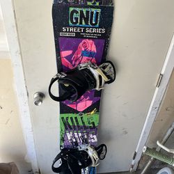 GNU Snowboard, Helmet, Snowboard Bag