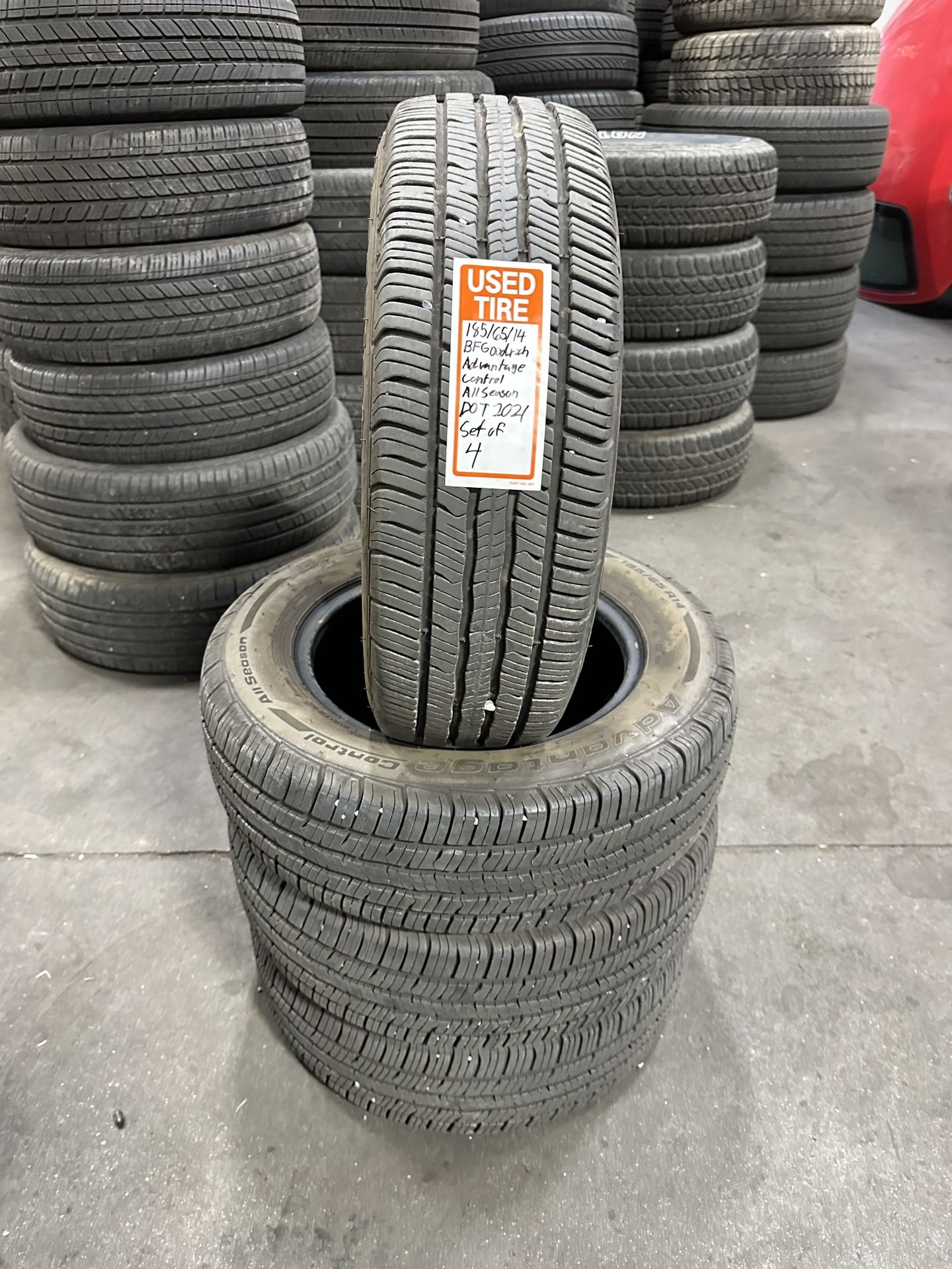 185/65/14 Tires BFGoodRich Advantage Control AS set of 4