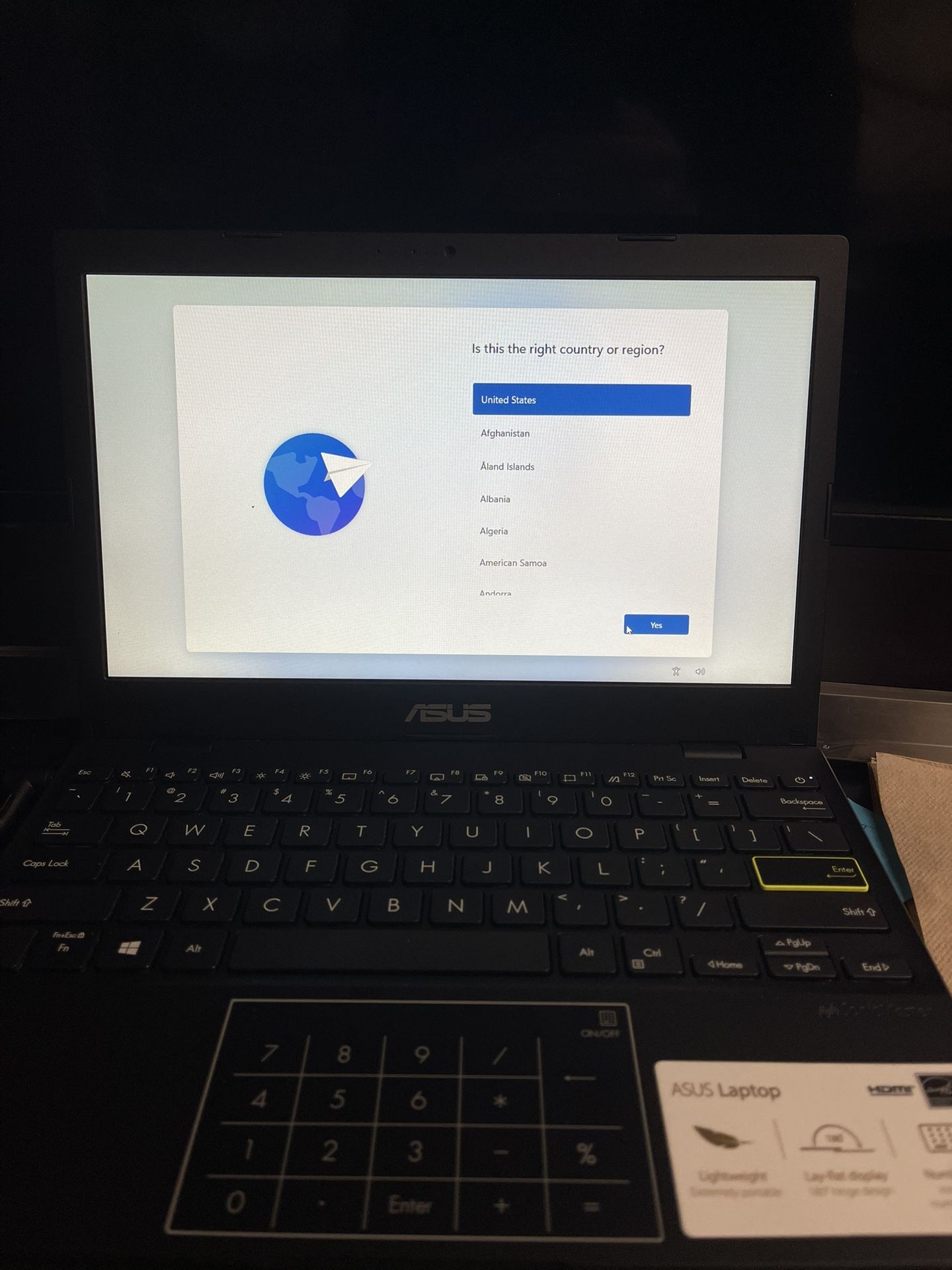 ASUS Notebook E210 11.6" Ultra Thin, Intel Celeron N4020 Processor, 4GB RAM, 64GB eMMC Storage, Windows 10 Home in S Mode with One Year of Office 365