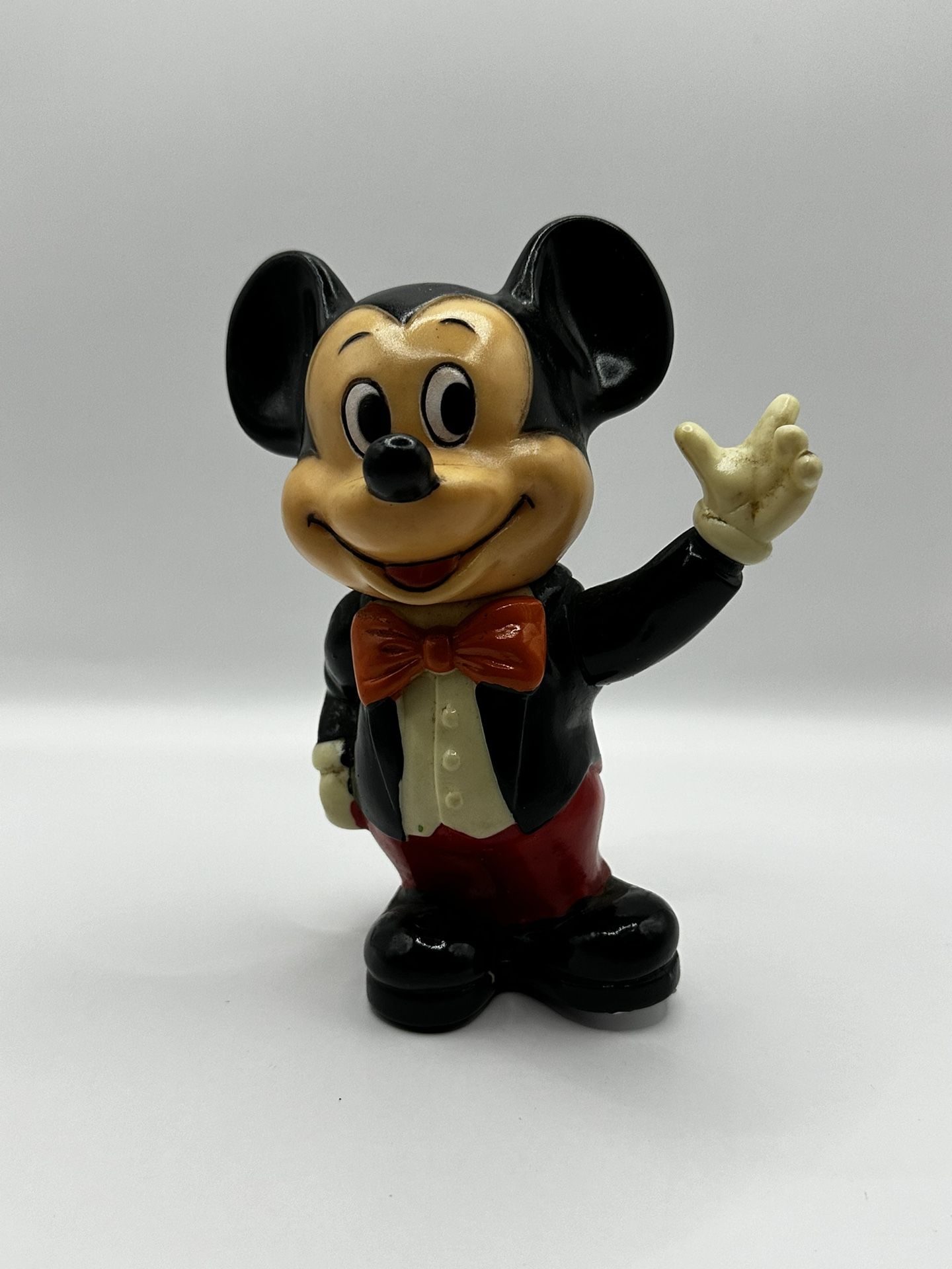  1960's 6” Mickey Mouse Piggy Bank Moving Arm Walt Disney Productions