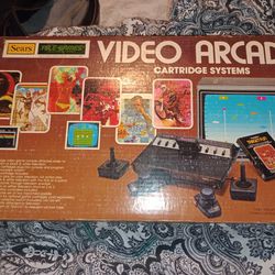Vintage SEARS Tele-Games Video Arcade ATARI 2600 System COMPLETE 