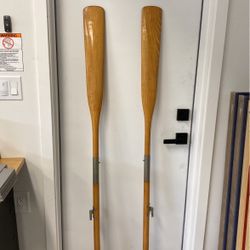 Pair Of Wooden Oars/ Paddles 