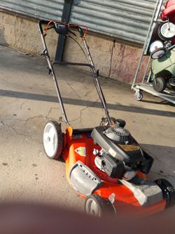 Husqvarna 7021P gas-powered lawn mower featuring a 160-cc Honda engine self-propelled has two issues one it has a small hose that leaks and two the bl