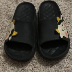 Kawaii Cow Print Rubber Slides