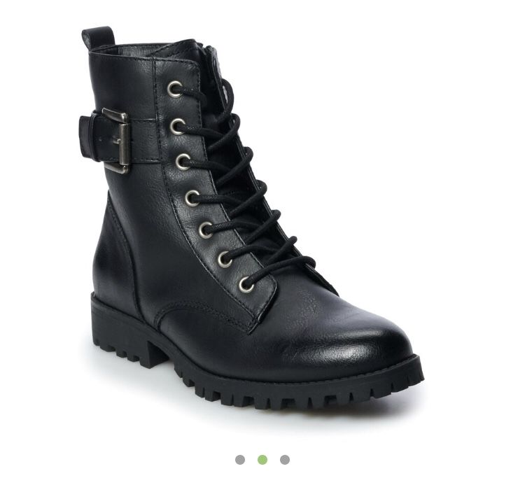 Brand new black combat boots size 8