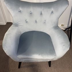 Danney Light Gray Wingback Accent Chair 