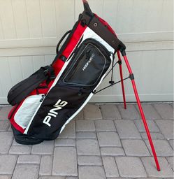 Ping Hoofer 14 Stand Golf Bag Red White Black