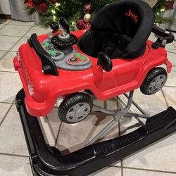 Red Jeep Baby Walker 3-1