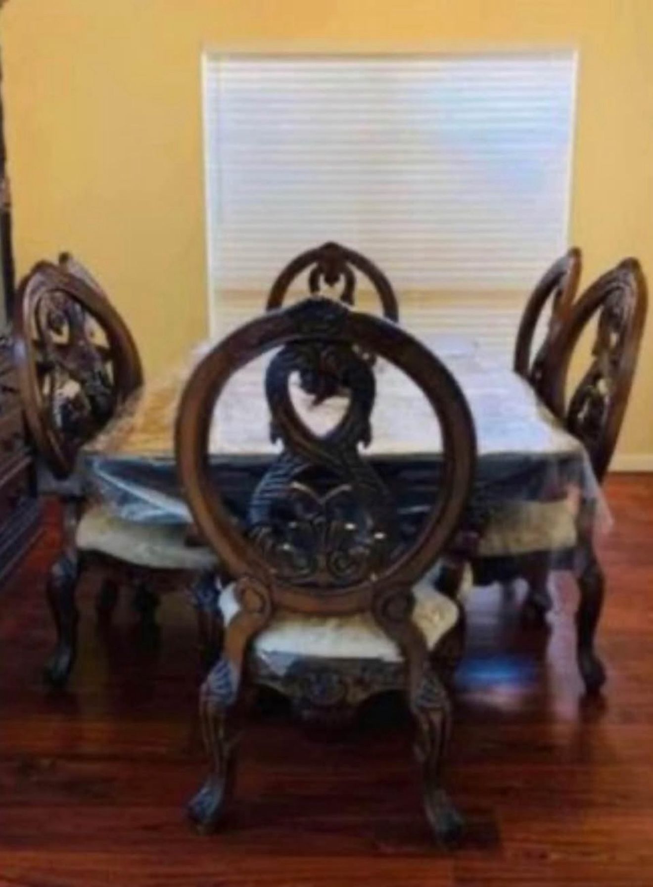 Dining Table And Chairs And China Cabinet 