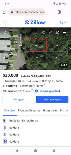 Land For Sale New Port Richey Us19 6300 SF Zoned Multi Family Vacant Uncleared Lot CASH 
