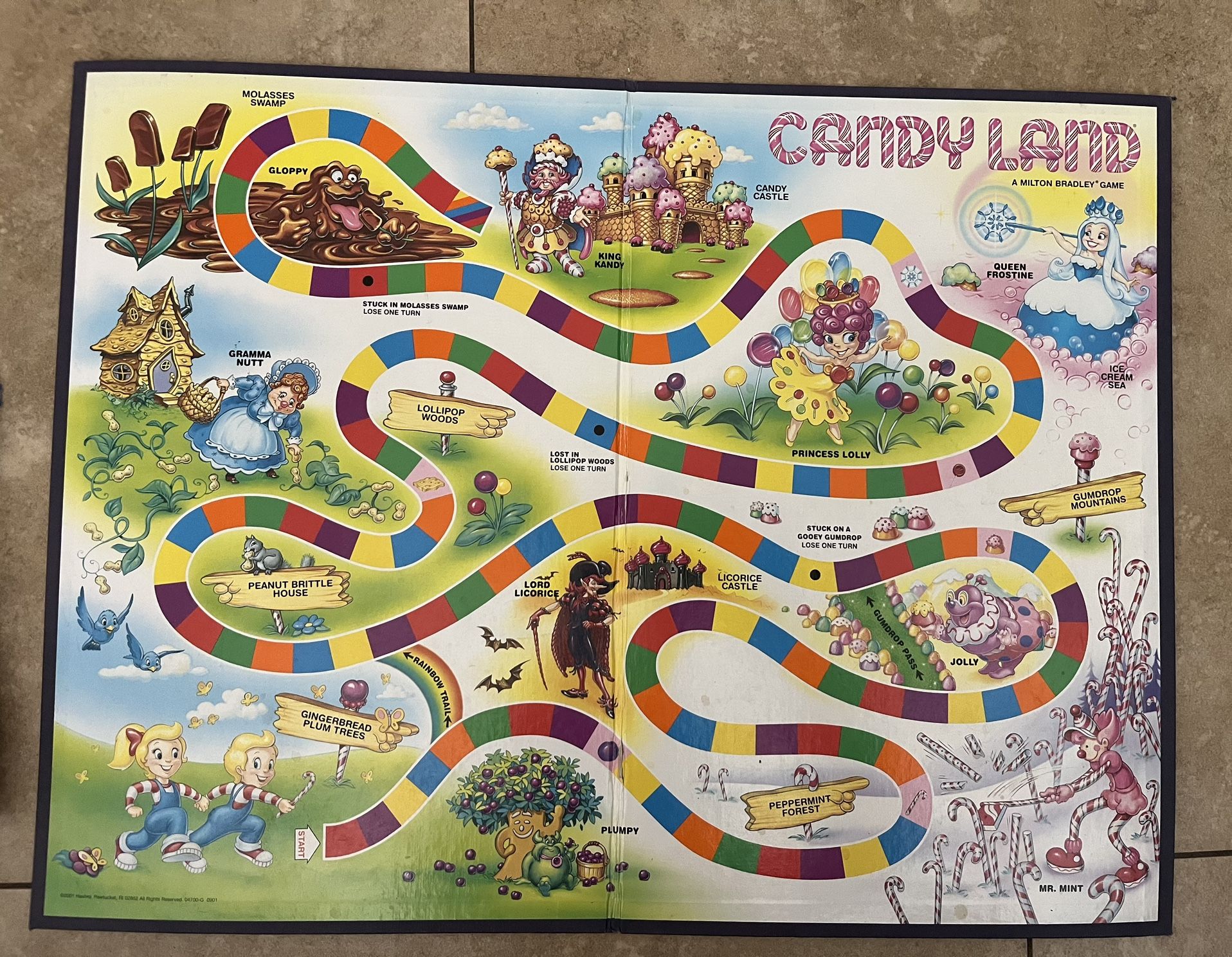Candyland Game board And Pieces