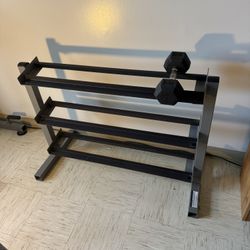 3 Tier Steel Dumbbell Rack