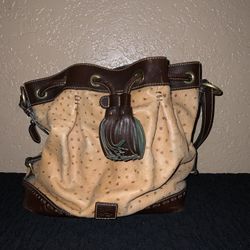 Women’s Ostrich Dooney And Bourke Purse, Wallet And Make Up Pouch Bundle