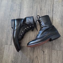 Cowtown Leather Lace-up Boots 