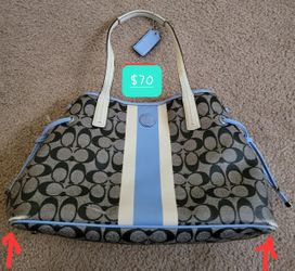 COACH BLACK/WHITE/BLUE PURSE