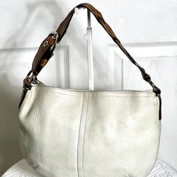 COACH💥VINTAGE-LIMITED EDITION💥Soho Hobo Off White Pebble Leather Bag