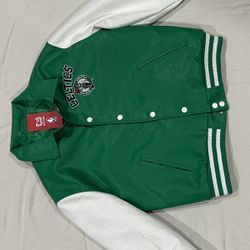 Green And White Leather Jacket, Celtics