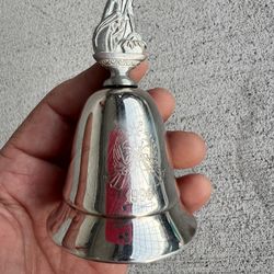 Vintage Napier Silverplate Christmas Bell 1996 – Shepherd Finial – Holiday Collectible 