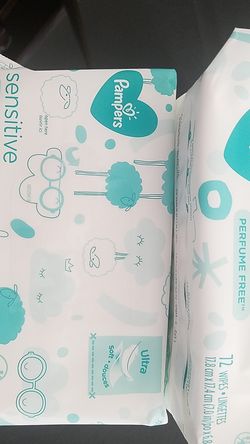 Baby wipes , Pampers. perfume free