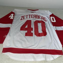 Henrik Zetterberg Reebok Detroit Red Wings NHL Mens Large Jersey Vintage Clean