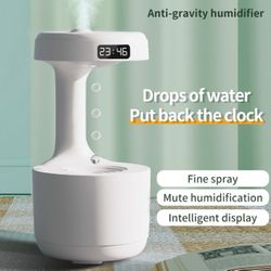 Bedroom Anti-Gravity Humidifier With Clock Water Drop Backflow Aroma Diffuser Large Capacity Office Bedroom Mute Heavy Fog Household Sprayer