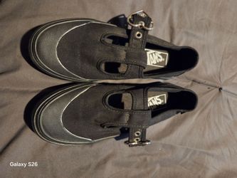Vans Black T-Strap Canvas Shoes