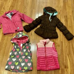 4 Kid Girl Jacket Coats Vests Raincoat Size 4 5 6 Take All For $10