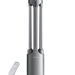 AIRMATE 45" Bladeless Tower Fan with Air Purifier, Remote Control, 15H Timer, Automatic Oscillating, Low Noise 24 Speeds Standing fan for Bedroom, Hom